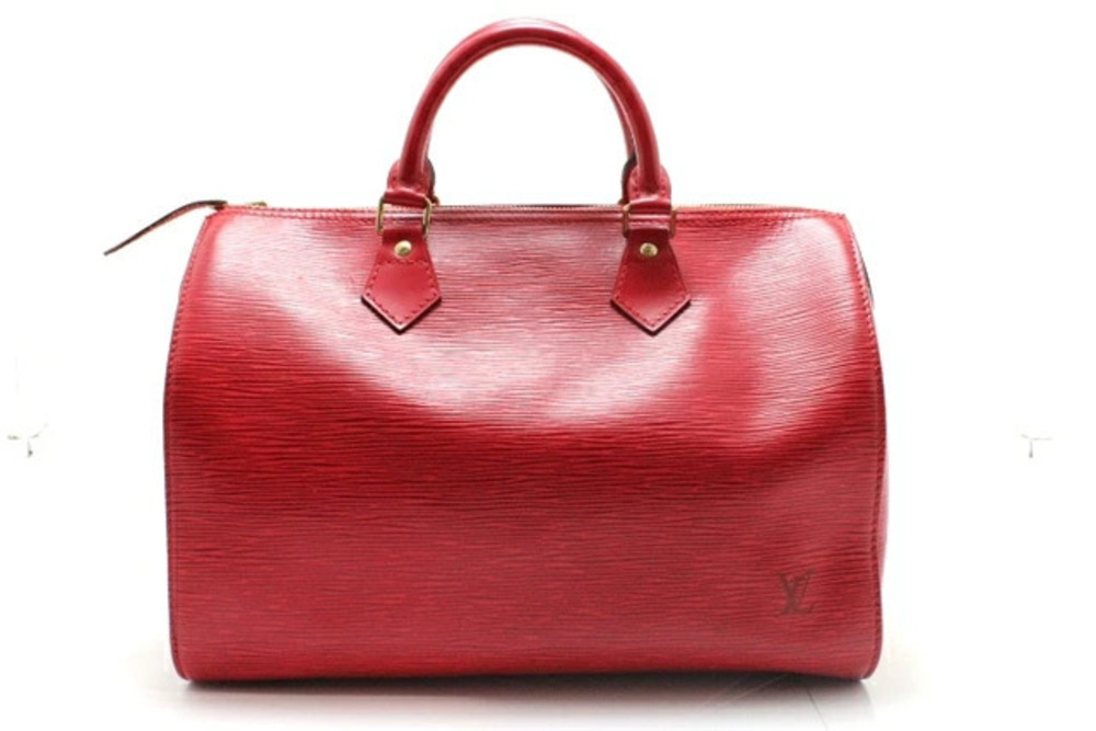 LOUIS VUITTON Speedy Handbag Epi Castilian Red